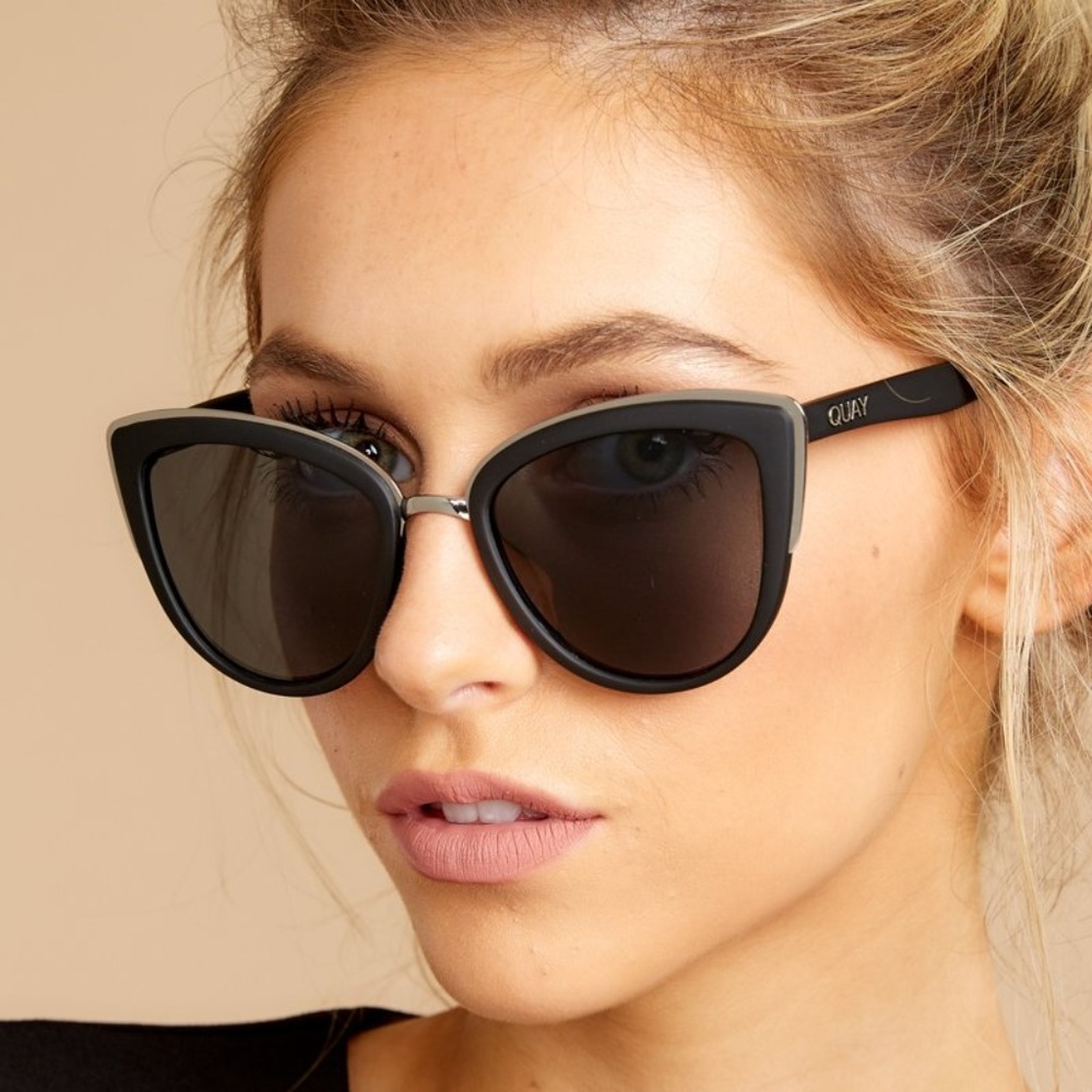 NWOT Quay Australia My Girl Black Smoke Sunglasses